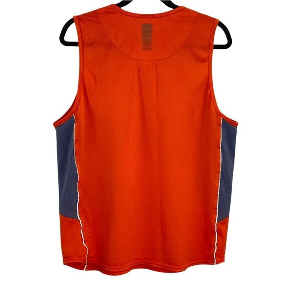 Champion Tank Top Mens L Athletic Active Wear Workout Orange Grey Mesh - Picture 4 of 7